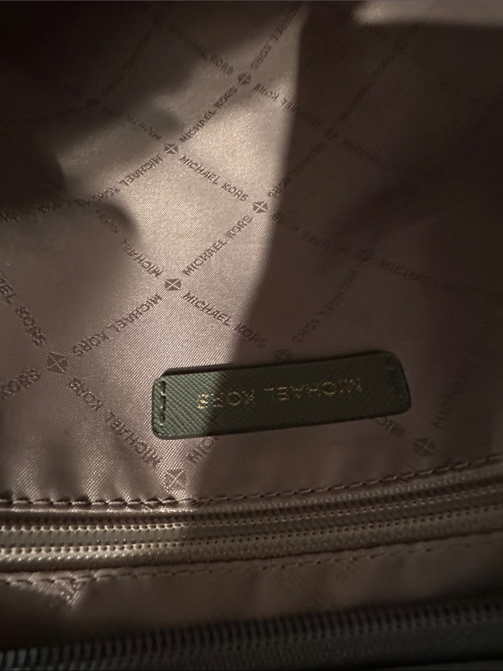 Michael Kors Olive Saffiano Leather Tote with Gold Accents - Picture 8 of 16